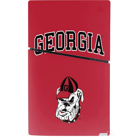 University of Georgia Bulldogs Logo PS5 Slim Digital Edition Console Skin